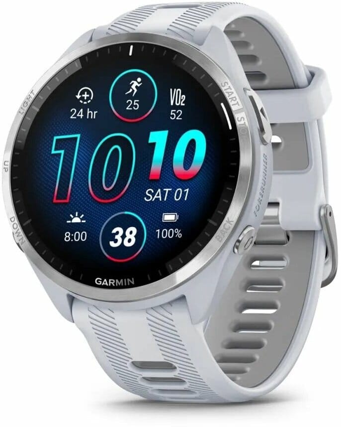 Товар GARMIN Forerunner 965 Amoled Silver wt White Band (010-02809-11)