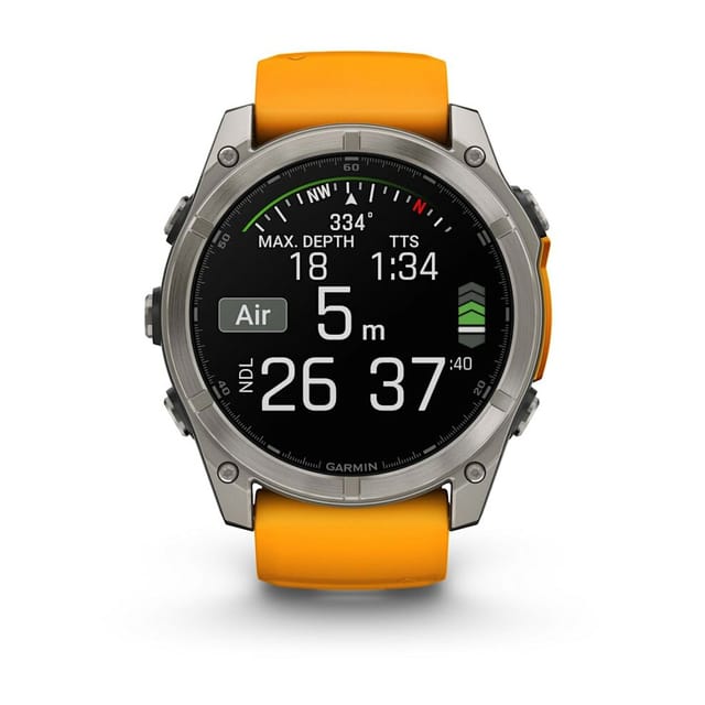 Товар Умные часы Garmin Fenix 8 Amoled Sapphire 51 mm Titanium Spark Orange 010-02905-11