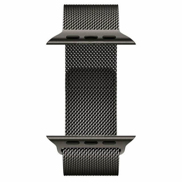 Товар Apple Watch S10 42 mm Slate Titanium Case with Slate Milanese Loop, черный/черный