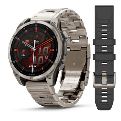 Товар Умные часы Garmin Fenix 8 47 мм AMOLED Sapphire, Titanium, светло-серый, титановый ремешок 010-02904-40