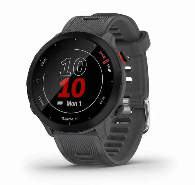 Товар Garmin ForeRunner 55 Montera Grey (010-02562-13) — спортивные умные часы