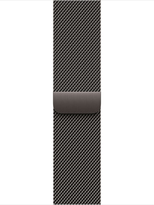 Товар Apple Watch S10 42 mm Slate Titanium Case with Slate Milanese Loop, черный/черный