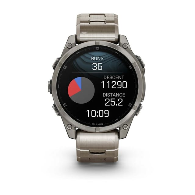 Товар Умные часы Garmin Fenix 8 47 мм AMOLED Sapphire, Titanium, светло-серый, титановый ремешок 010-02904-40