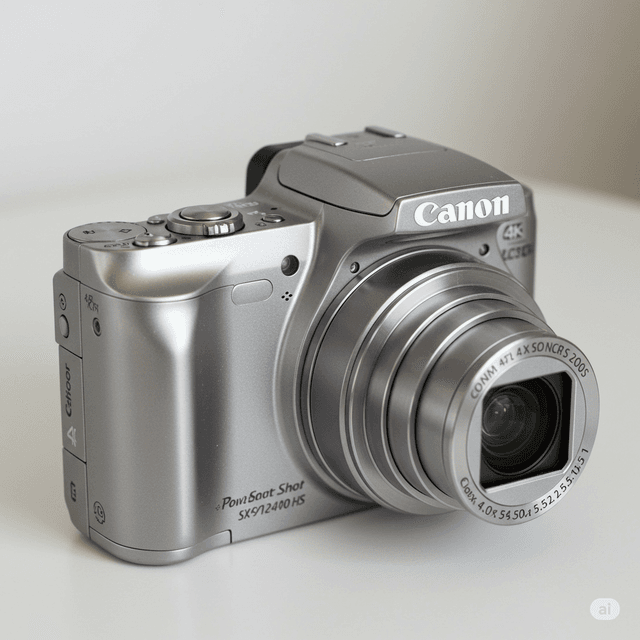 Товар Canon PowerShot SX740 HS Digital Camera – Silver, 40x Zoom, 4K Video, Excellent Condition