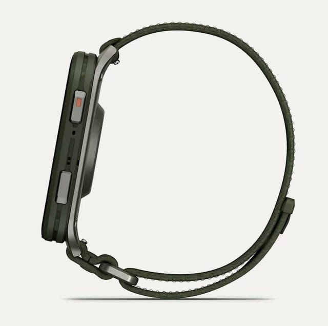 Товар Умные часы Garmin Venu X1, 46 мм, зелёный корпус/серый ремешок (010-02980-03)