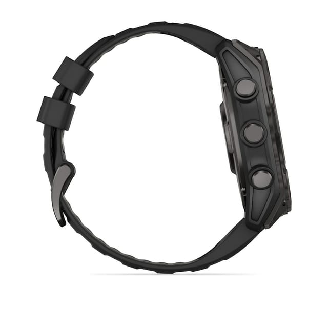 Товар Умные часы Garmin Fenix 8 51 мм AMOLED sapphire carbon grey DLS черный силиконовый ремешок (010-02905-21)