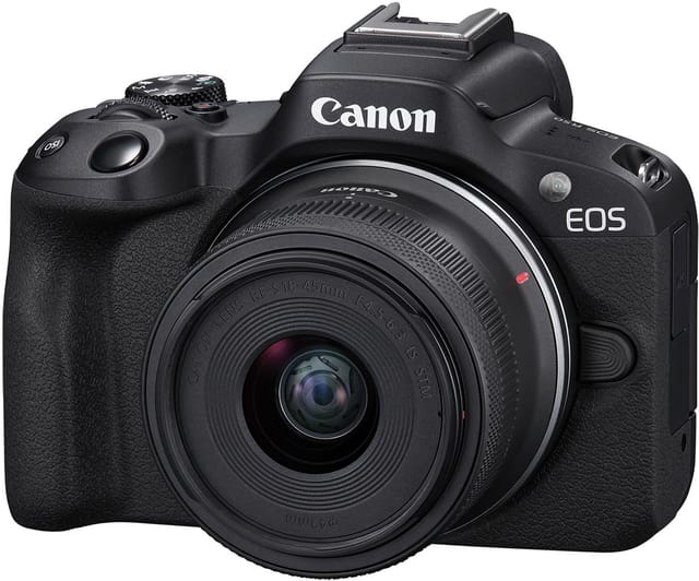 Товар Беззеркальный фотоаппарат Canon EOS R50 kit ( RF-S 18-45mm IS STM), черный [5811c031]