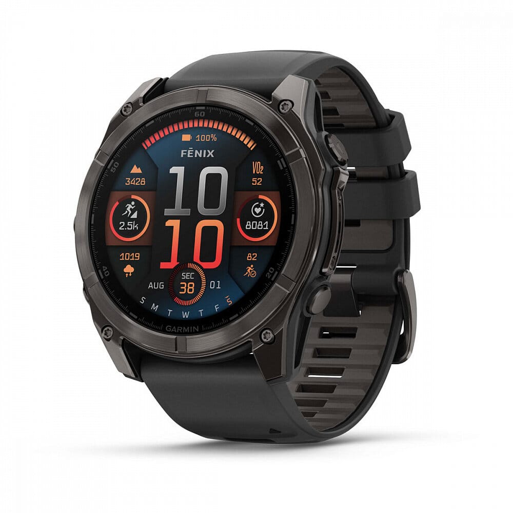 Товар Умные часы Garmin Fenix 8 51 мм AMOLED sapphire carbon grey DLS черный силиконовый ремешок (010-02905-21)