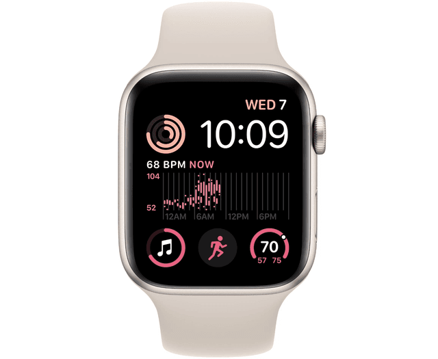 Товар Apple Watch SE 2 (2024) GPS 44mm Starlight Aluminium Case with Starlight Sport Band - M/L (MXEV3)