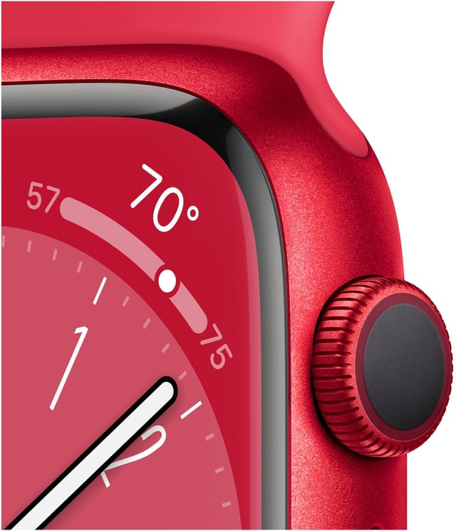 Товар умные часы Apple Watch S8 45mm Aluminum Sport Band (Red) GPS