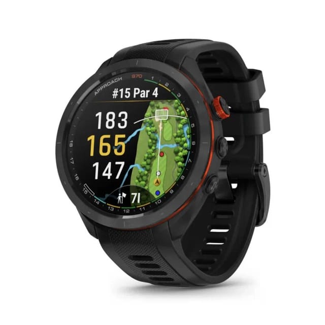 Товар Умные часы Garmin APPROACH S70 47mm BLACK CERAMIC BEZEL WITH BLACK SILICONE BAND (010-02746-12)