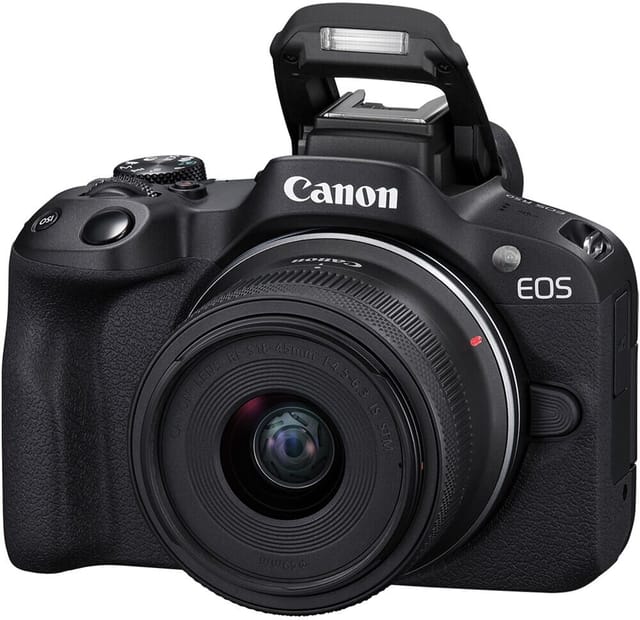 Товар Беззеркальный фотоаппарат Canon EOS R50 kit ( RF-S 18-45mm IS STM), черный [5811c031]