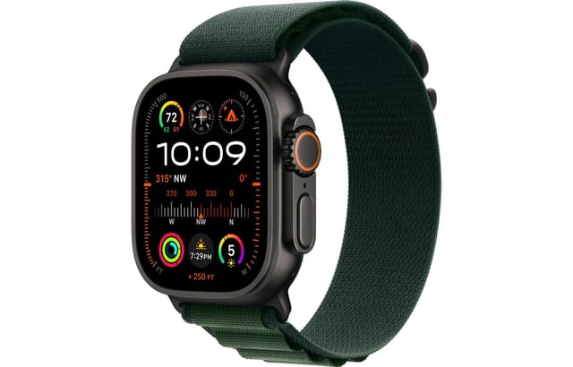 Товар Apple Watch Ultra 2 GPS + Cellular 49mm 2024 Black Titanium Case with Dark Green Alpine Loop - Small