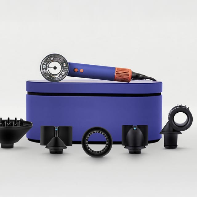 Товар Фен Dyson Supersonic Nural HD16 Vinca Blue/ Topaz Orange (с кейсом) + переходник