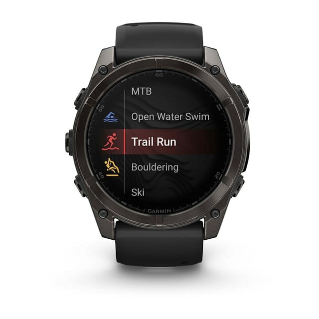 Товар Умные часы Garmin Fenix 8 51 мм AMOLED sapphire carbon grey DLS черный силиконовый ремешок (010-02905-21)