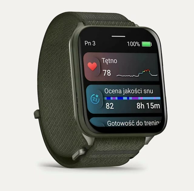 Товар Умные часы Garmin Venu X1, 46 мм, зелёный корпус/серый ремешок (010-02980-03)