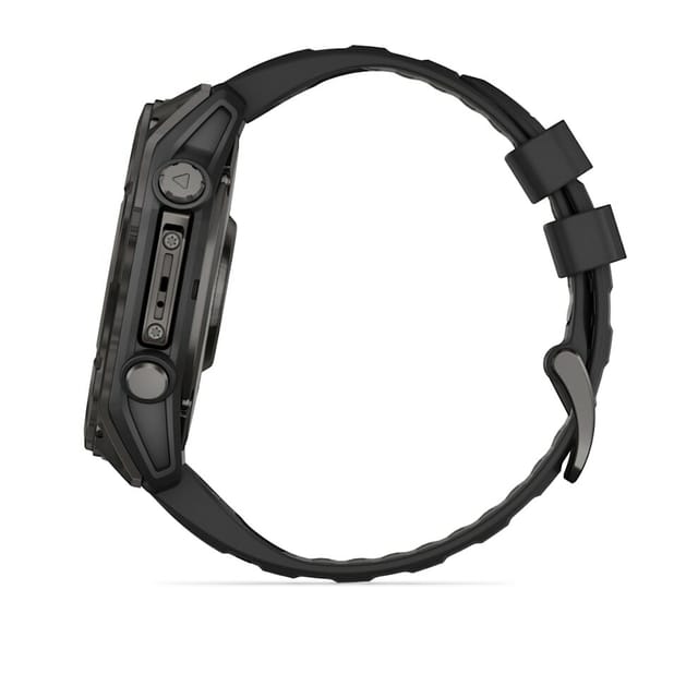 Товар Умные часы Garmin Fenix 8 51 мм AMOLED sapphire carbon grey DLS черный силиконовый ремешок (010-02905-21)