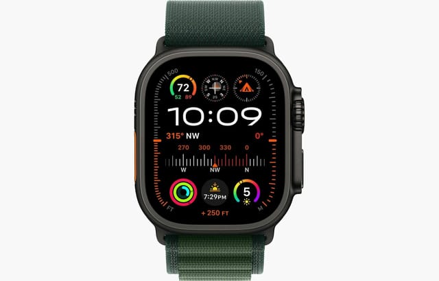 Товар Apple Watch Ultra 2 GPS + Cellular 49mm 2024 Black Titanium Case with Dark Green Alpine Loop - Small