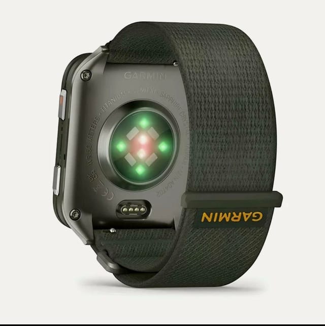 Товар Умные часы Garmin Venu X1, 46 мм, зелёный корпус/серый ремешок (010-02980-03)