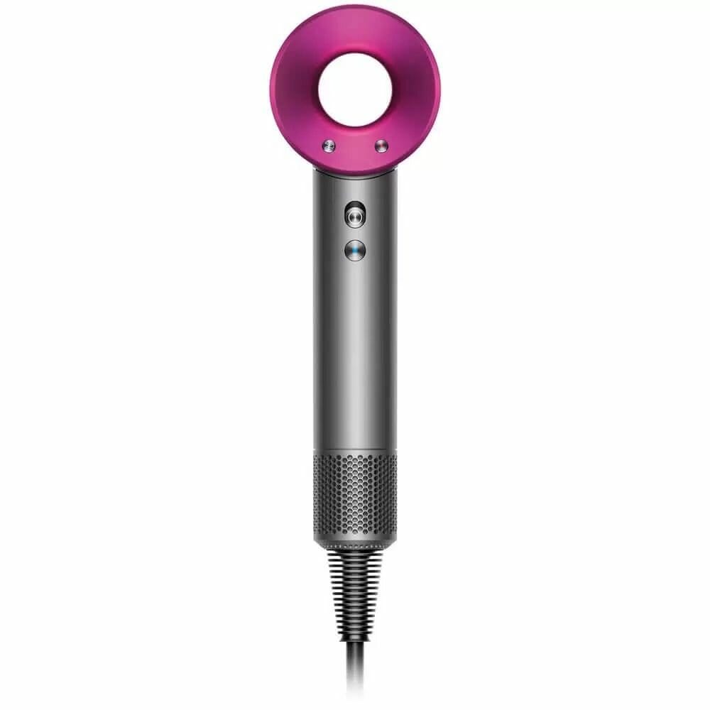 Товар Фен Dyson HD07 1600 Вт, 3 скорости, 5 насадок, Global, Iron /Fuchsia (Переходник в подарок) (без кейса)