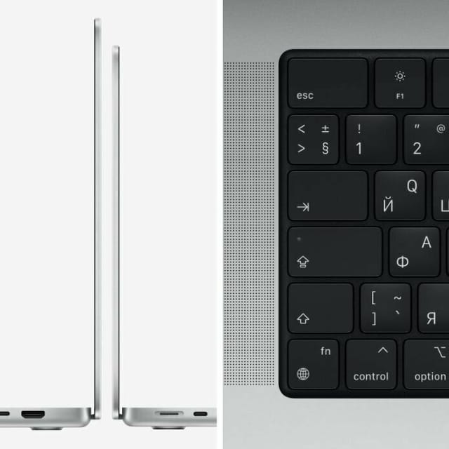 Товар Ноутбук Apple MacBook Pro 14 (2021), M1 Pro, 16/1Tb, SSD, (MKGT3), Silver (серебристый) русская клавиатура