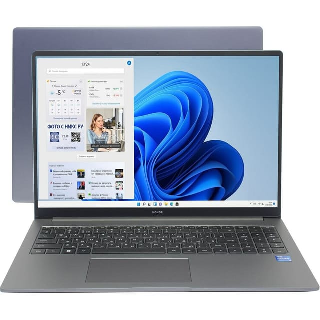 Товар Ноутбуки для работы и учебы Honor Ноутбук 16" Honor MagicBook X16 i5-12450H/16/512/Win 5301AHGW Серый