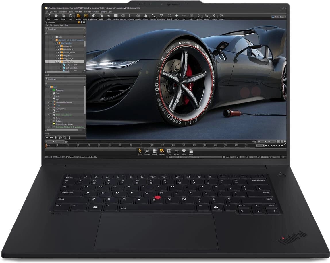 Товар LENOVO Ноутбук Lenovo ThinkPad P1 G7 Core Ultra 7 155H 32Gb SSD1Tb NVIDIA GeForce RTX4060 8Gb 16" IPS WQXGA (2560x1600) Windows 11 Pro black WiFi BT Cam (21KWS60D00) 21KWS60D00