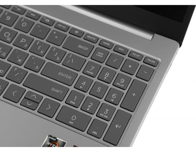 Товар Ноутбук HP 15-fc0003nia, 15.6", IPS, AMD Ryzen 5 7520U, LPDDR5 8ГБ, SSD 512ГБ, AMD Radeon 610M, серебристый (7k2m6ea)