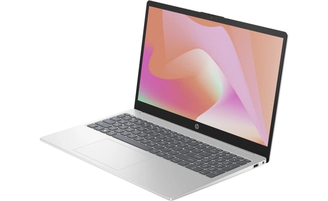 Товар Ноутбук HP 15-fc0164nia, 15.6", IPS, AMD Ryzen 5 7520U, LPDDR5 16ГБ, SSD 512ГБ, AMD Radeon 610M, серебристый (ba5k8ea)