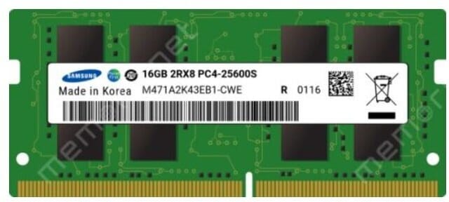 Товар Оперативная память DDR4 3200 16gb SODIMM Samsung OEM / CL22 M471A2K43EB1-CWE